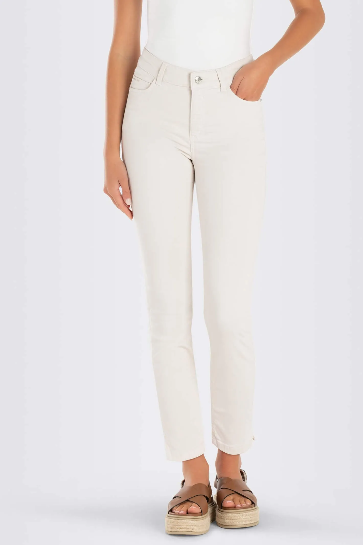 Mac Dream Summer 5495-00-0425L Antique White Cotton Jeans