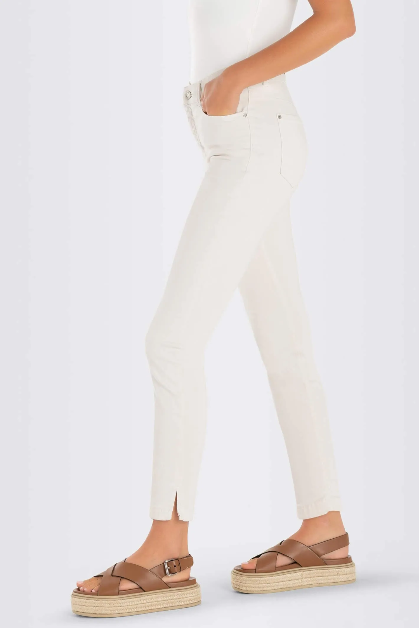 Mac Dream Summer 5495-00-0425L Antique White Cotton Jeans