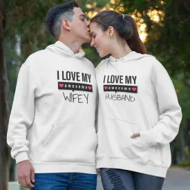 Matching Set: I Love My Awesome Husband/Wifey, Lovers Outfit, Gift for Couples, Valentine's Gift