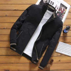 Men's jacket Fall and Autumn coat casual cotton jacket stand collar slim style