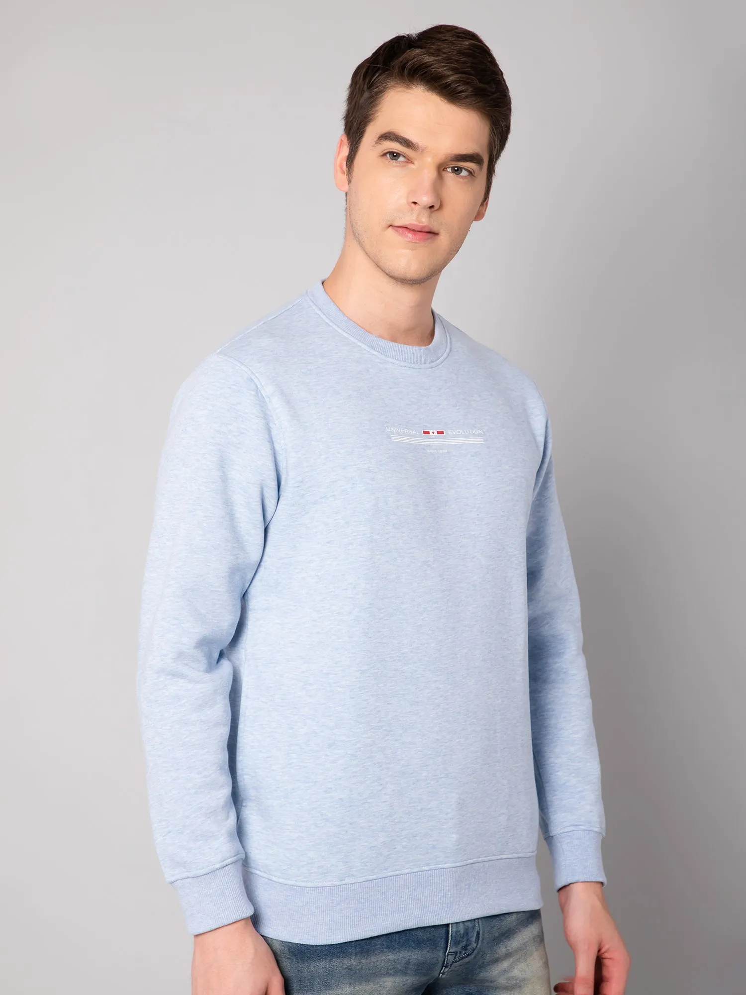 Mens Sky Melange Sweatshirt