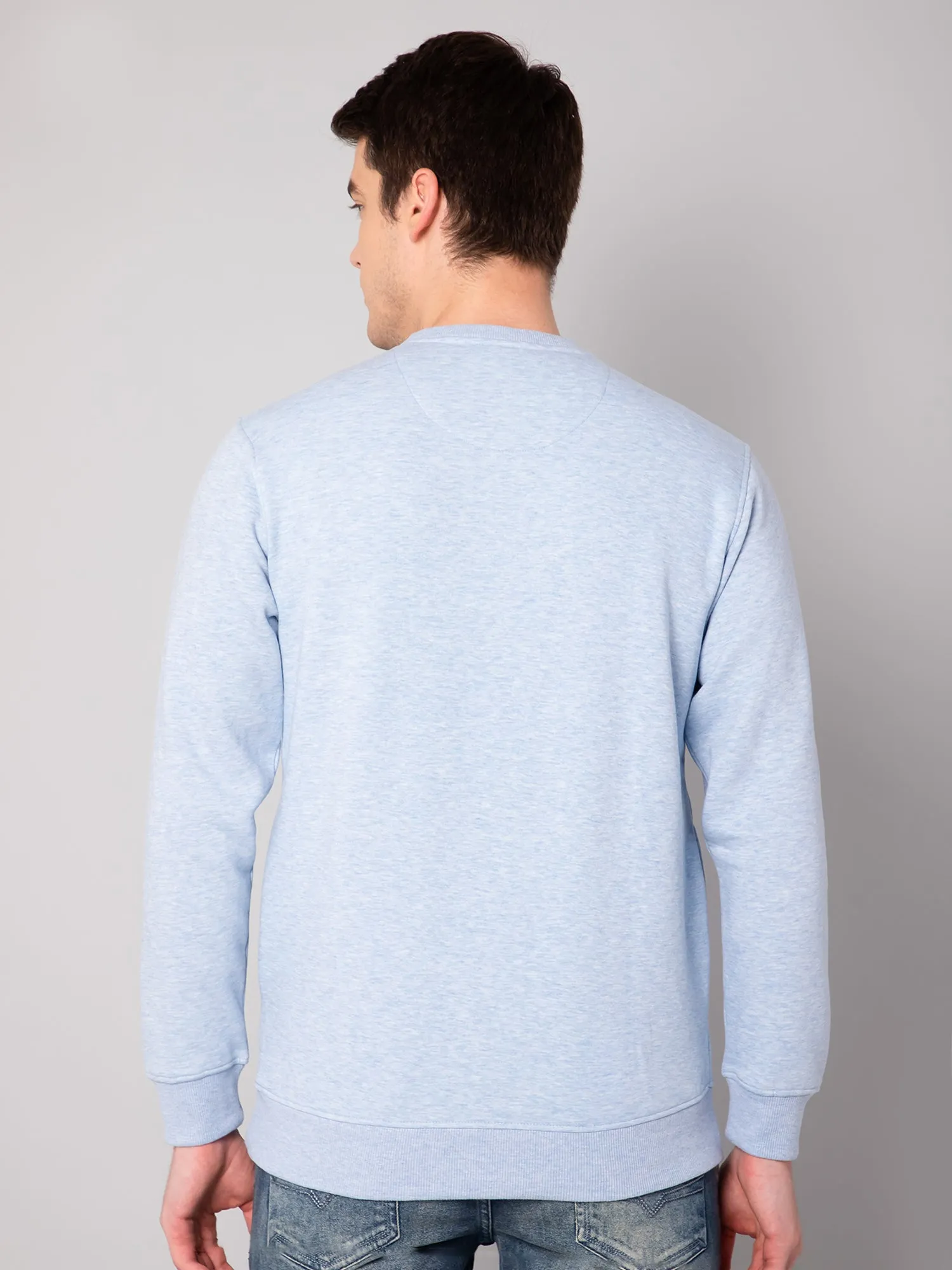 Mens Sky Melange Sweatshirt