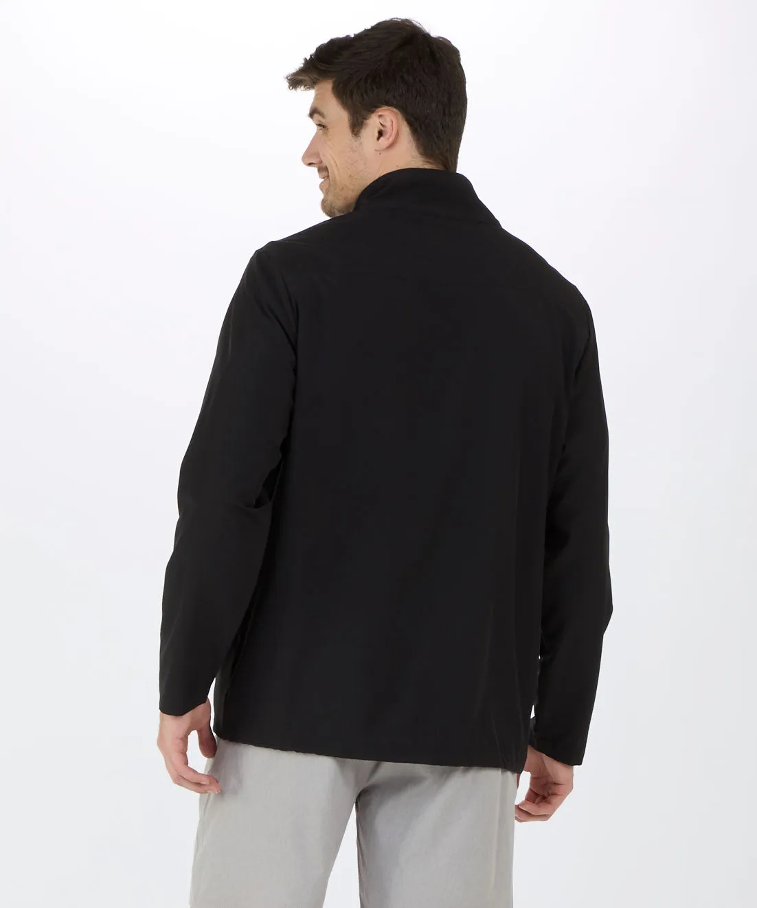 Men's Stretch Woven Quarter Zip Pullover
