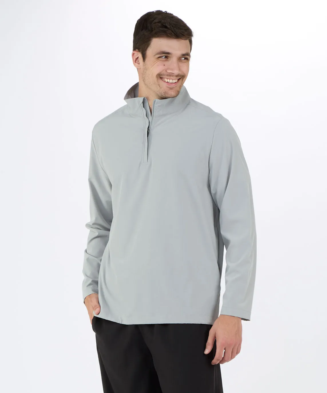 Men's Stretch Woven Quarter Zip Pullover