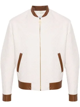 monogram-jacquard bomber jacket