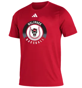 NC State Wolfpack Adidas Creator Red Baseball T-shirt
