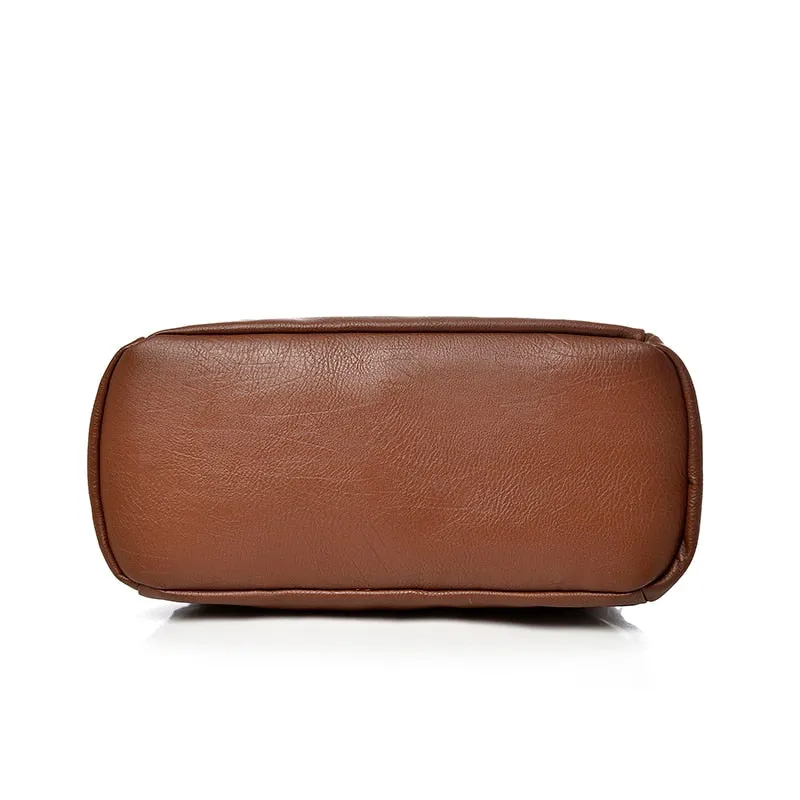 New Pu Leather Large Capacity And Multi-Function Casual Backpack