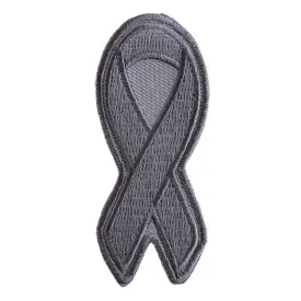 P3775 Gray Asthma and Brain Cancer Awareness Ribbon Patch