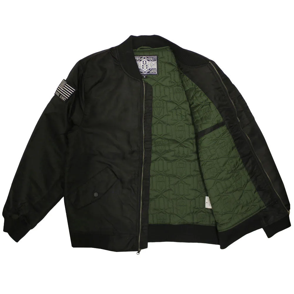 REBEL8 8th Infantry Mens Bomber Jacket Black