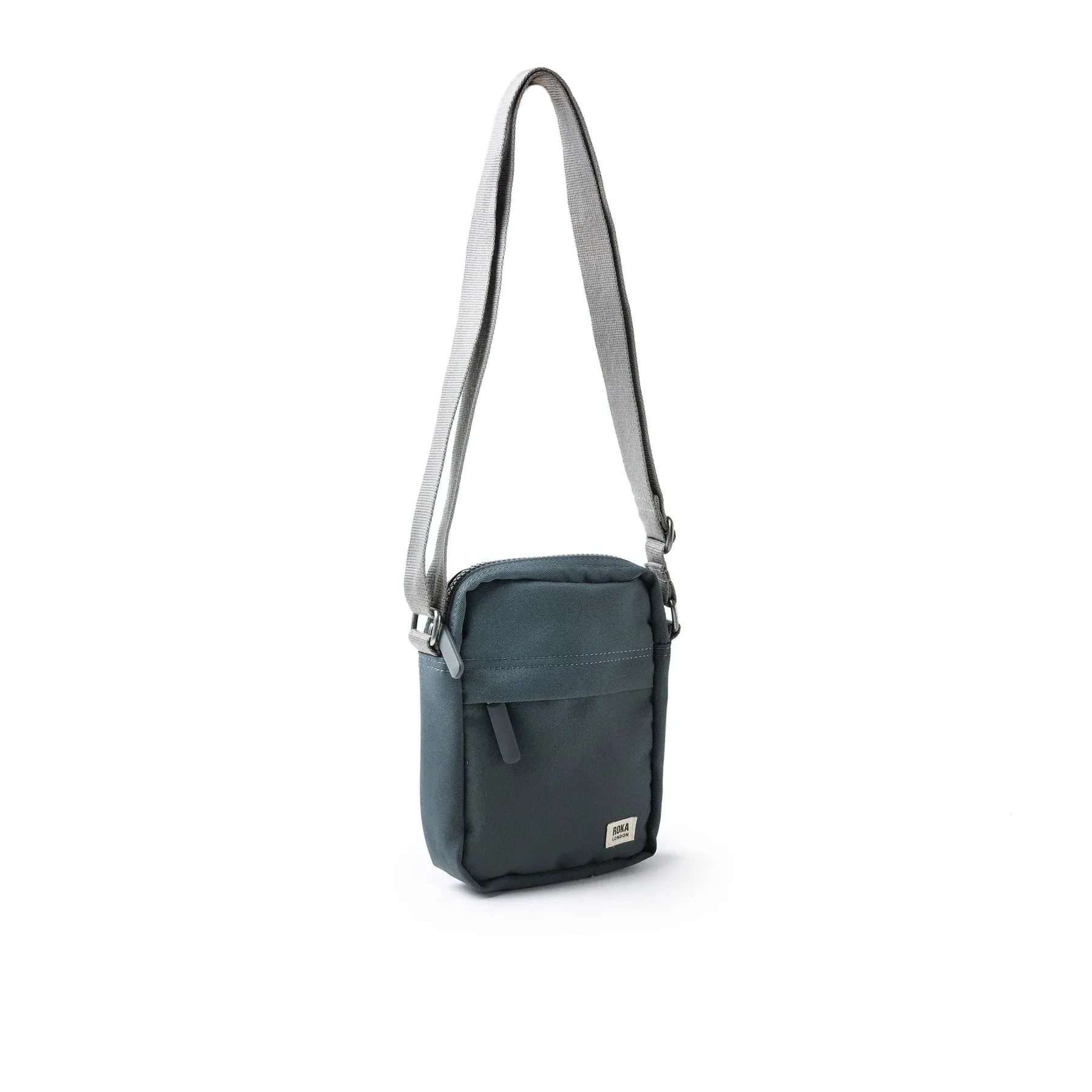 Roka Bond Recycled Canvas Cross-body Bag in Smoke