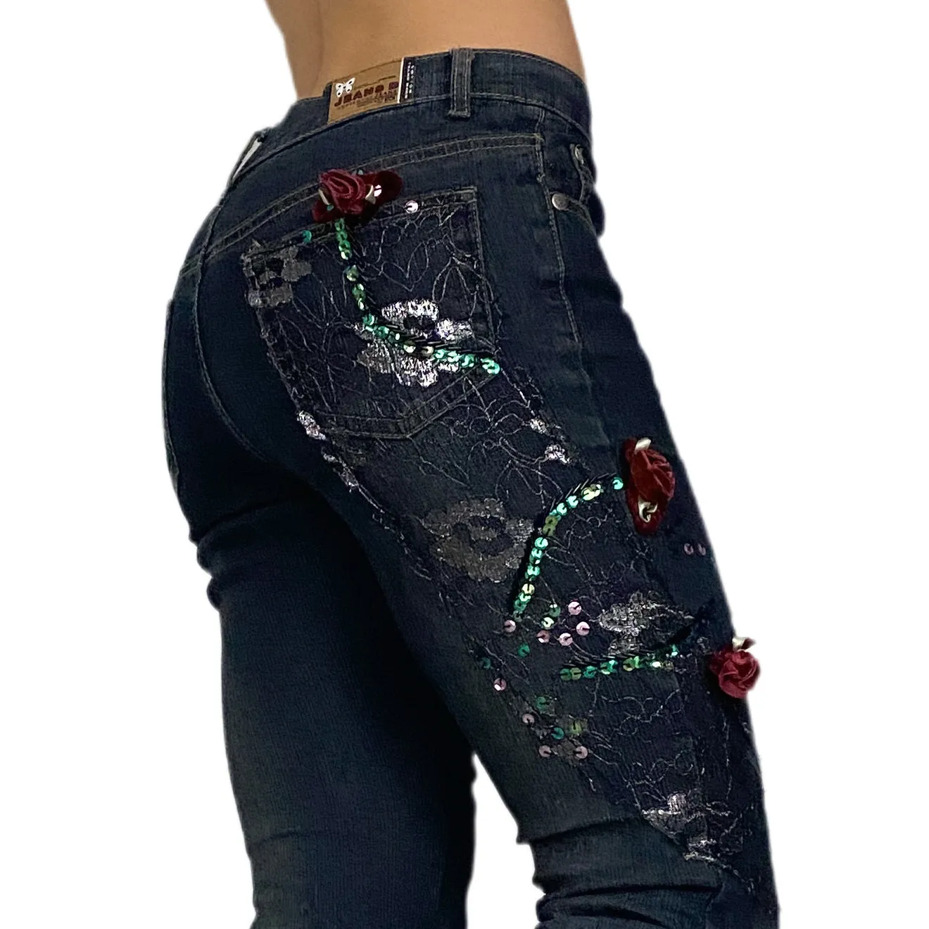 Rosette Embellished Flares (XS)