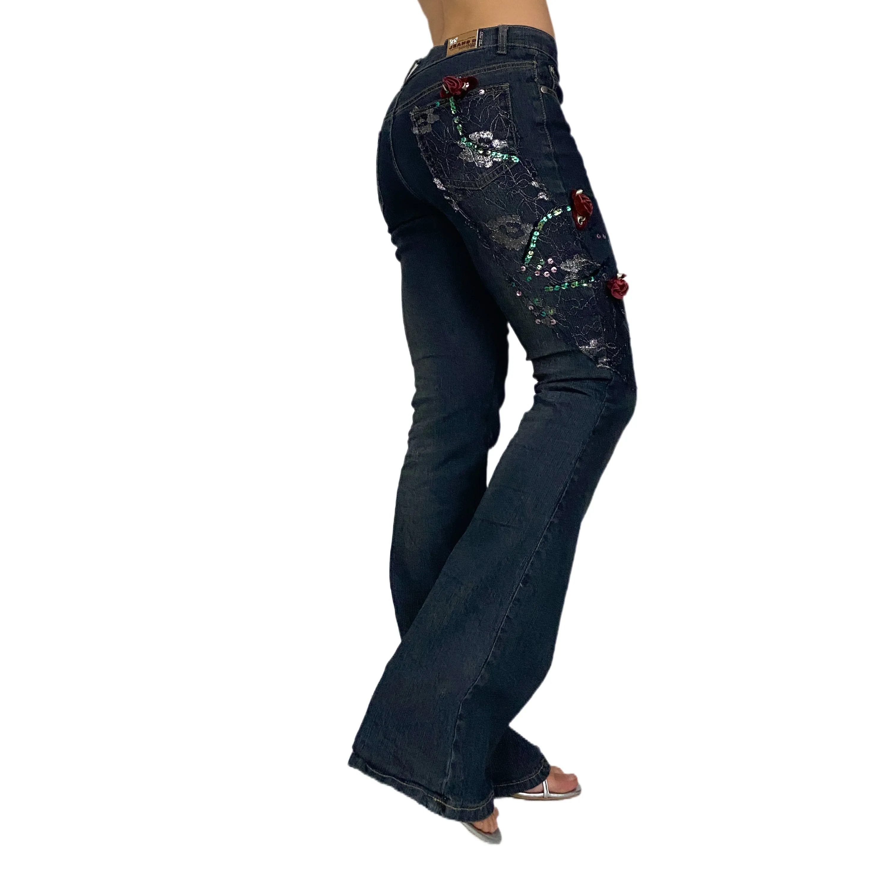 Rosette Embellished Flares (XS)