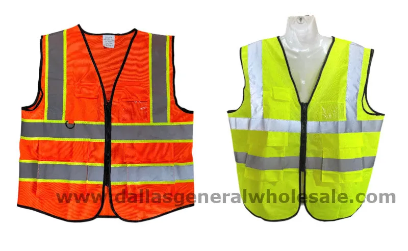 Safety Vests W/ Pockets Wholesale