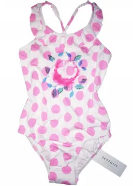 Seafolly girls swimsuits - pink rose