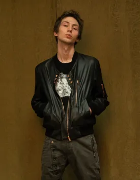 Sebring Bomber Jacket - Chintz Woven Twill in Black