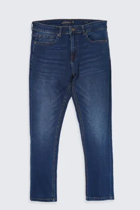 SLIM FIT LEG JEANS DARK BLUE TINTED