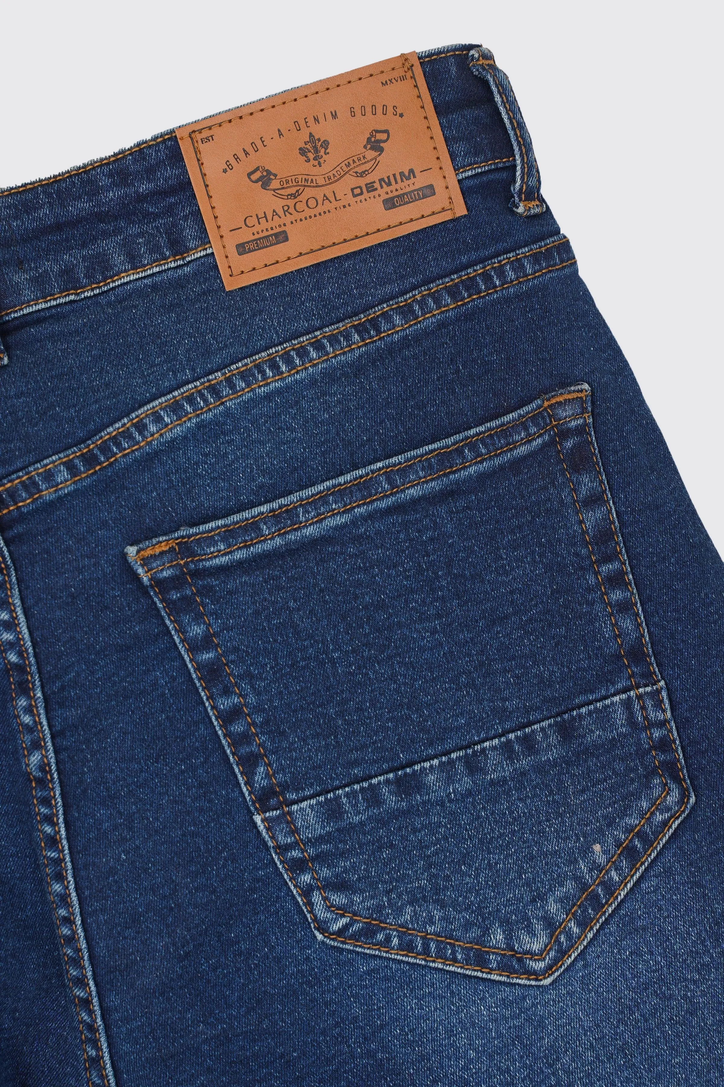 SLIM FIT LEG JEANS DARK BLUE TINTED