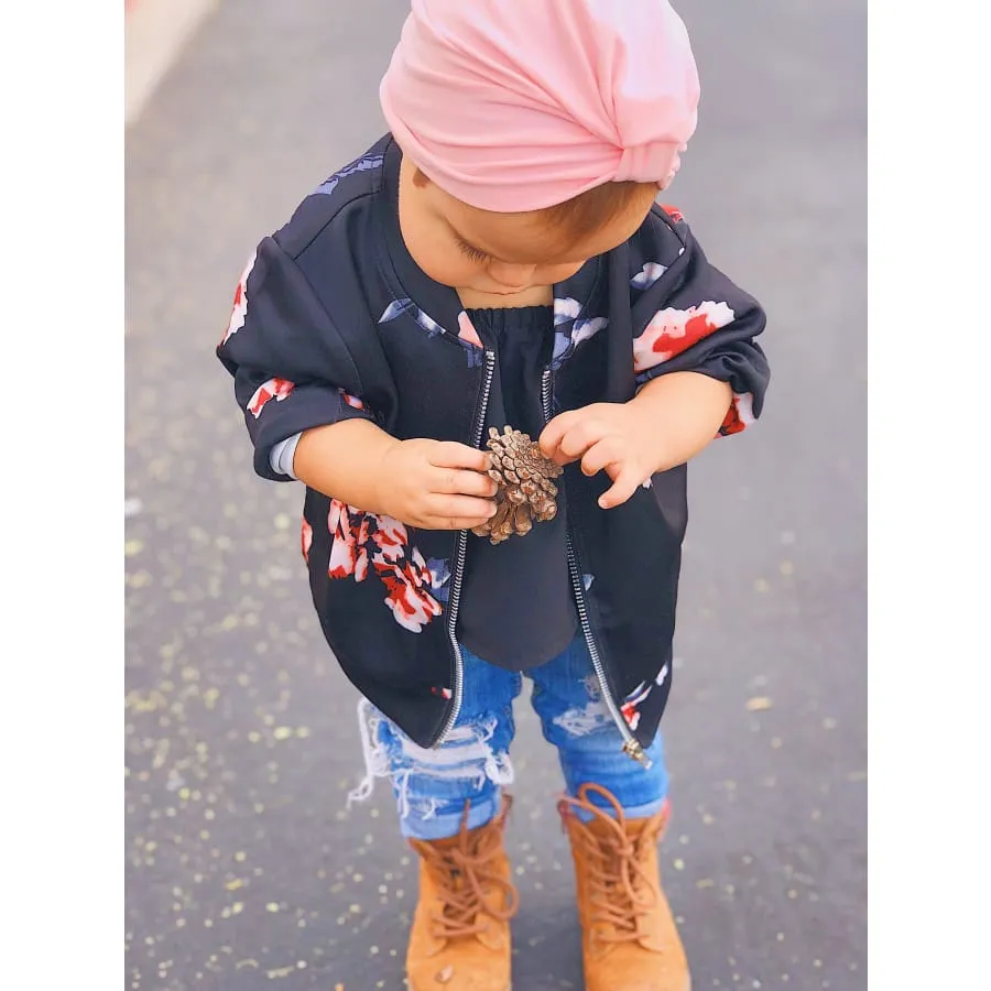 Sophie Floral Girls Bomber Jackets
