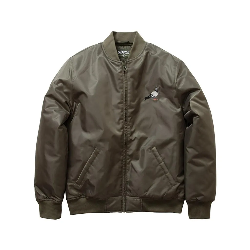 Staple Pigeon Vestry Bomber Jacket Olive Green