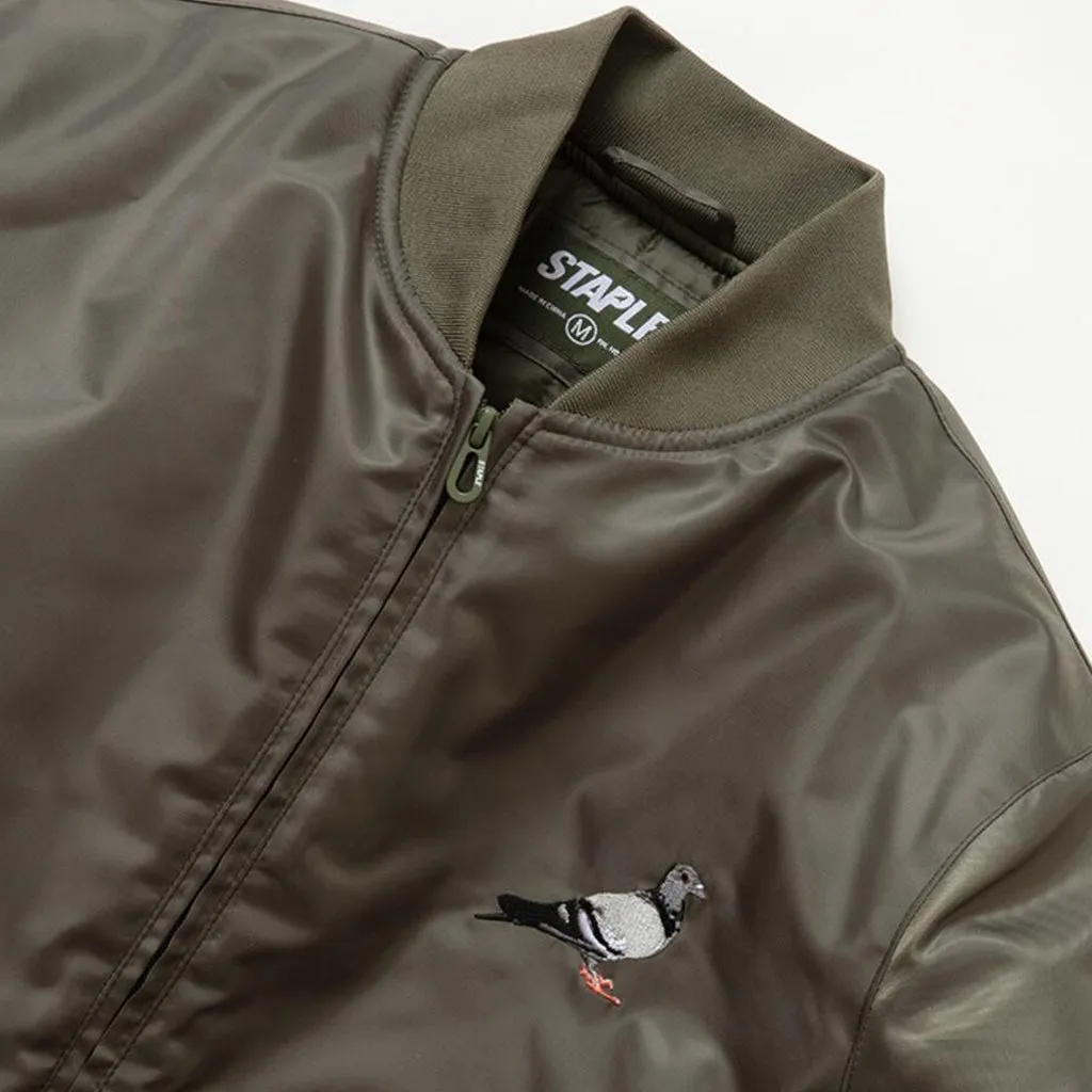 Staple Pigeon Vestry Bomber Jacket Olive Green