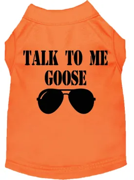 Talk To Me Goose Screen Print Dog Shirt Orange Xxxl