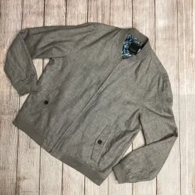 Ted Baker Grey Linen Cotton Lightweight Jacket Size 6