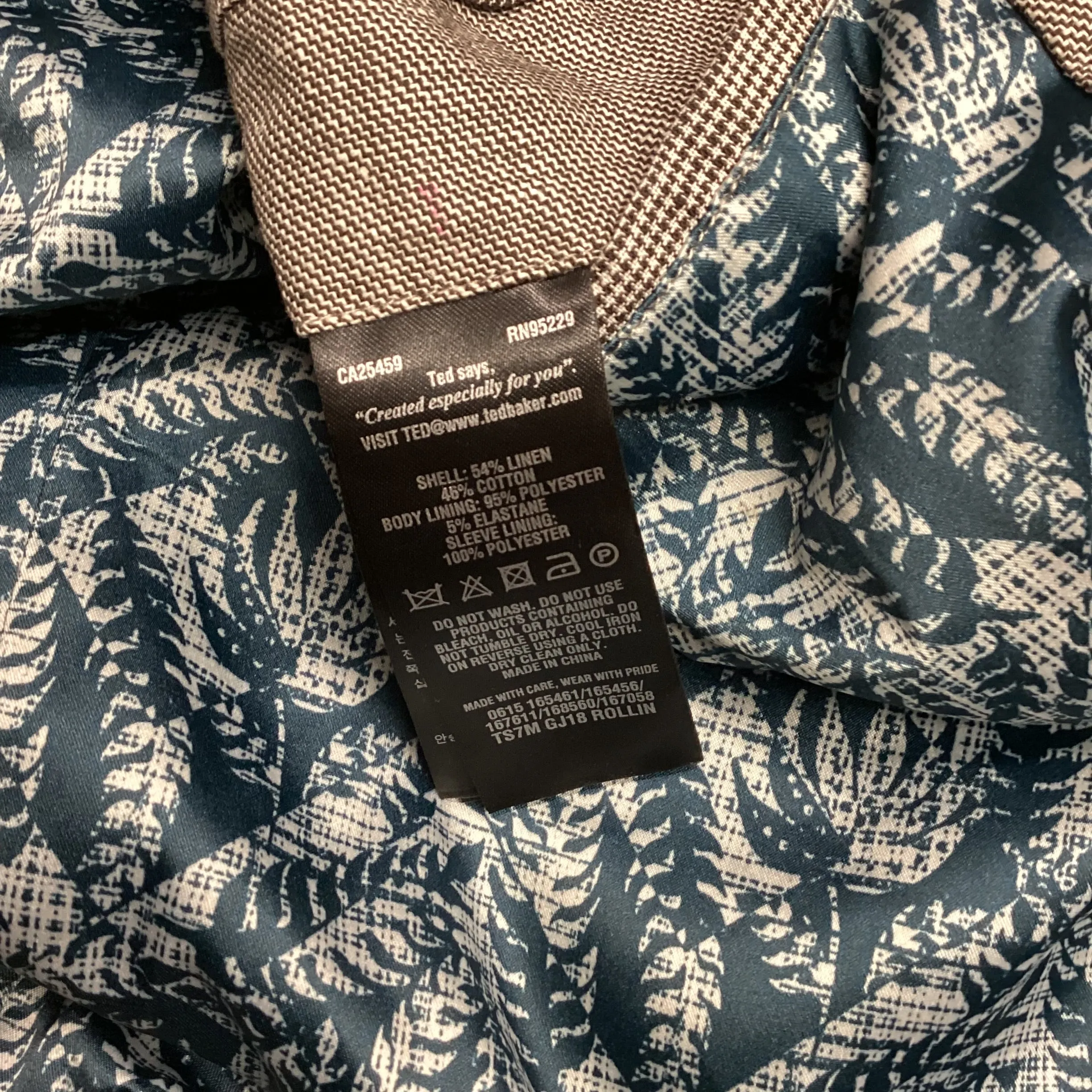 Ted Baker Grey Linen Cotton Lightweight Jacket Size 6