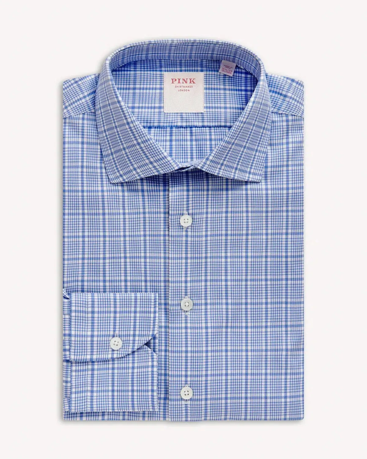 Thomas Pink POW Royal Twill Shirt Blue White