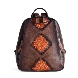 Vintage Genuine Leather Women Backpack