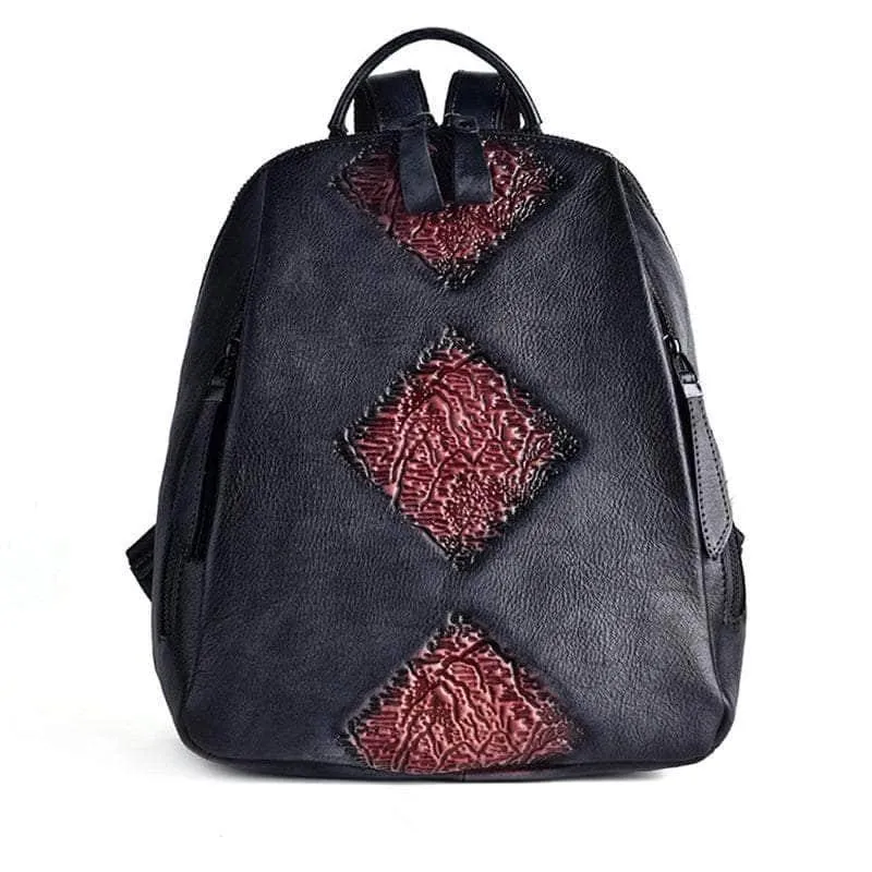 Vintage Genuine Leather Women Backpack
