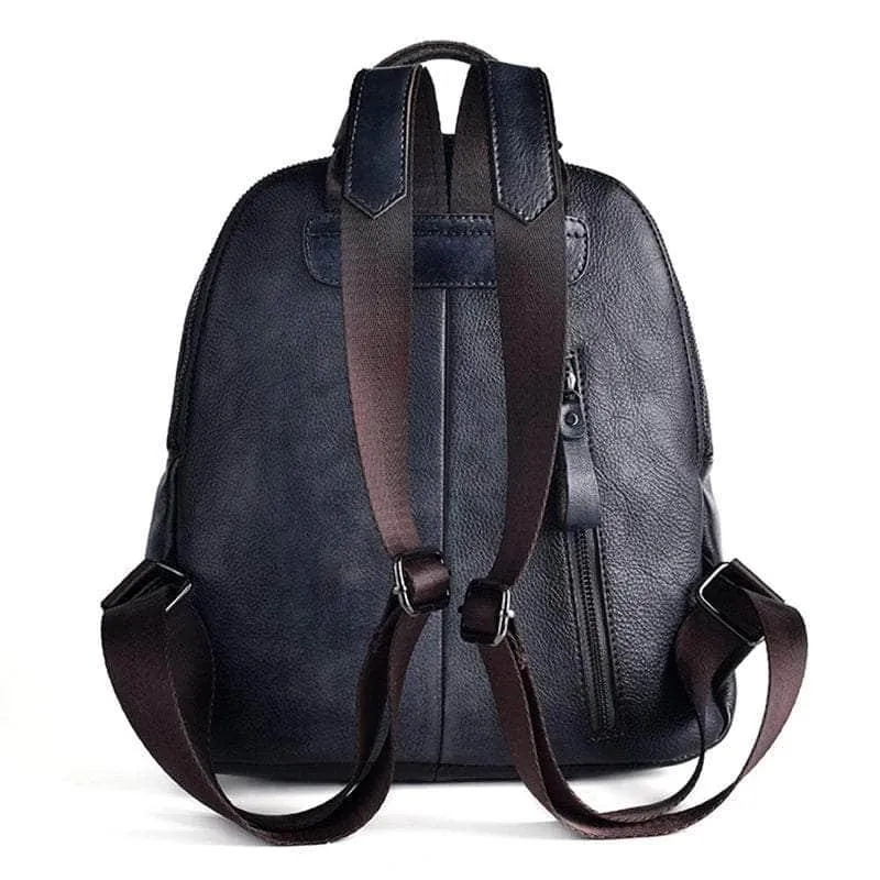 Vintage Genuine Leather Women Backpack