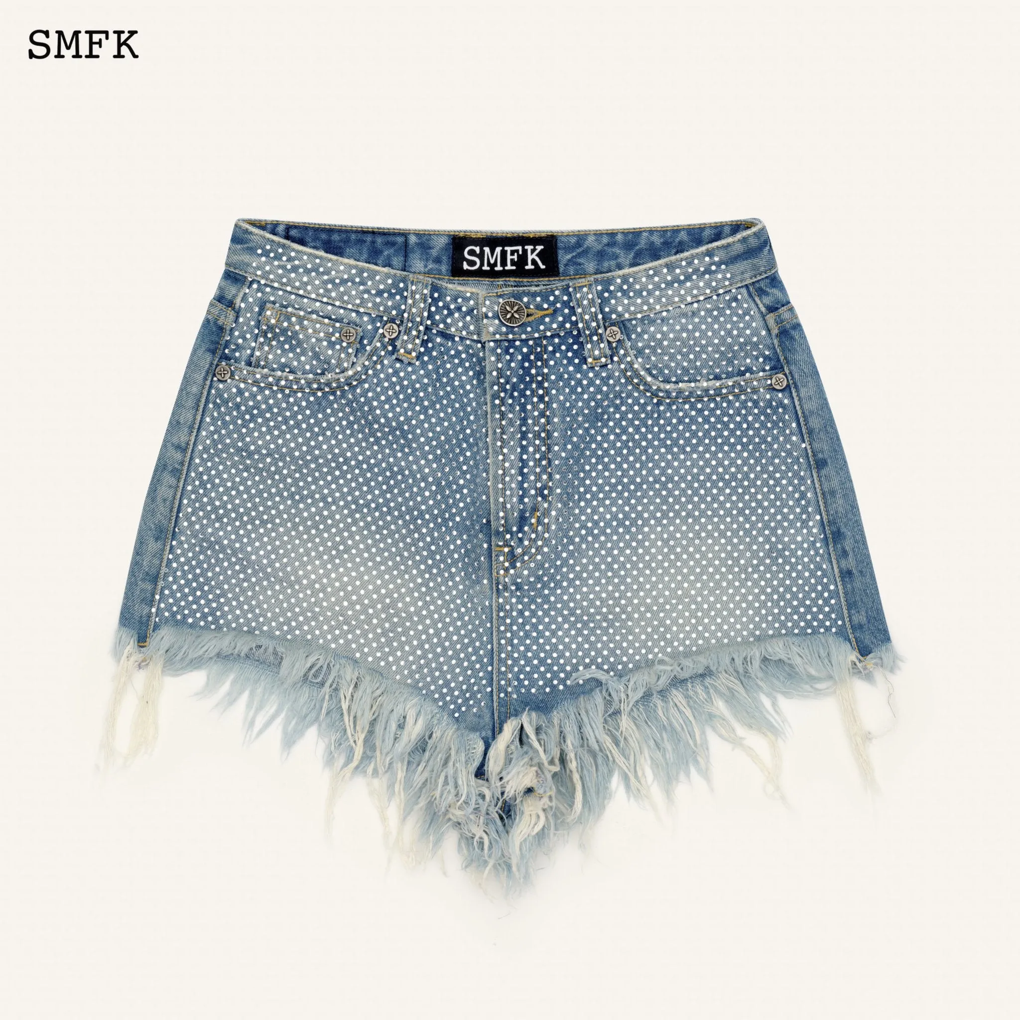 WildWorld Diamond Blue Cowboy Short Jeans
