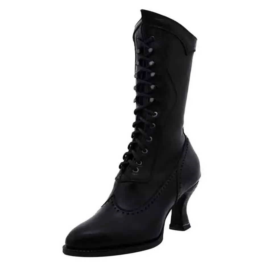 Women lace up wide width platform boots bridal shoes