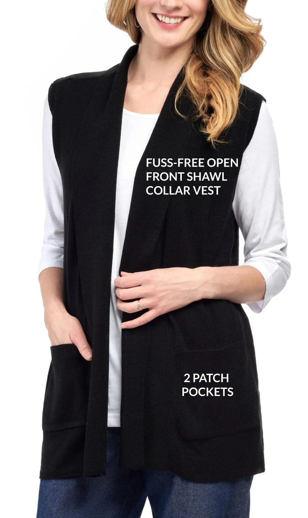 Women's Cashmere Like Vest – Luxuriously Soft for Extra Warmth – Feels as Soft as Cashmere