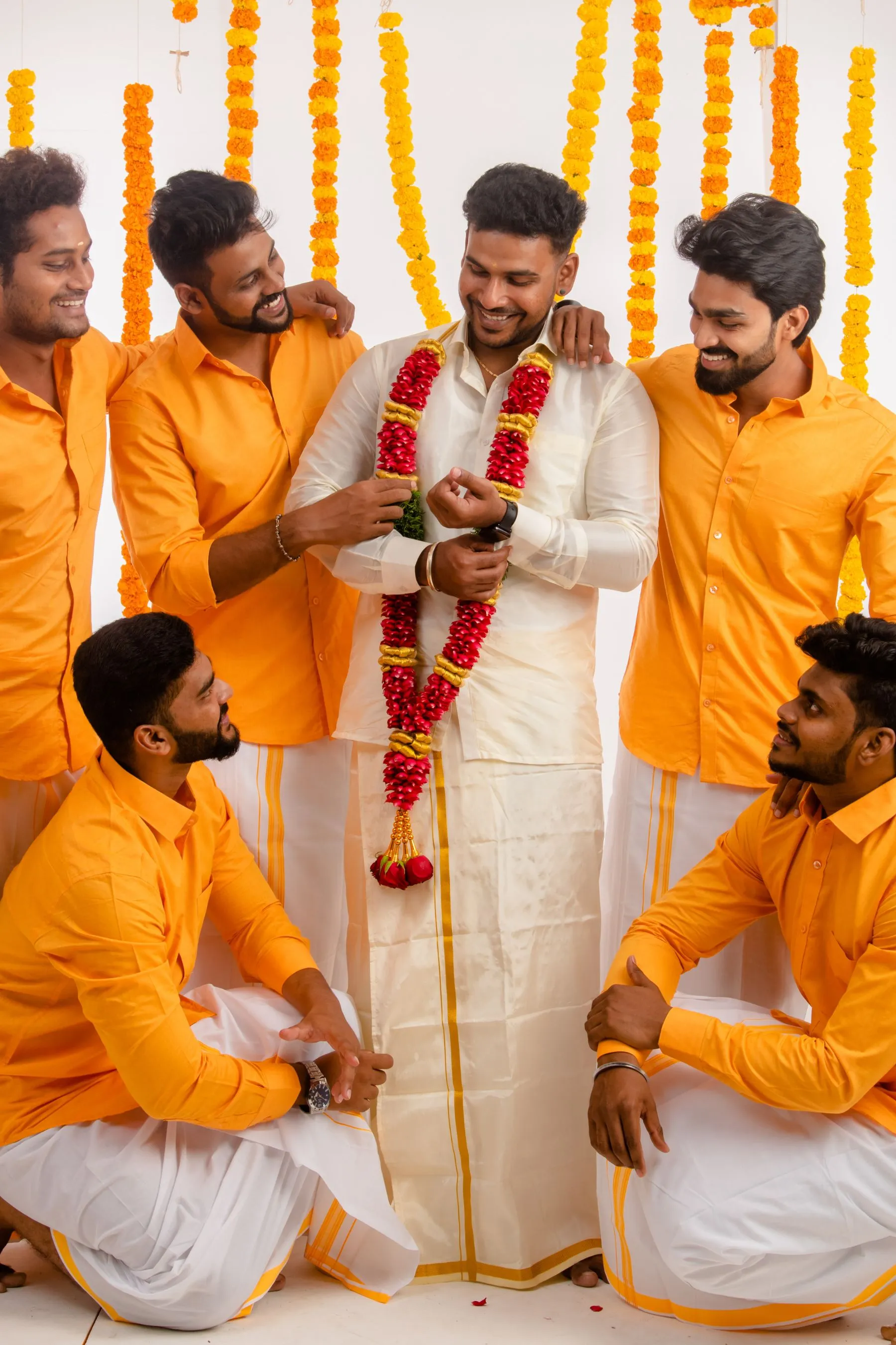 Yellow - Group Shirt and Matching Dhoti